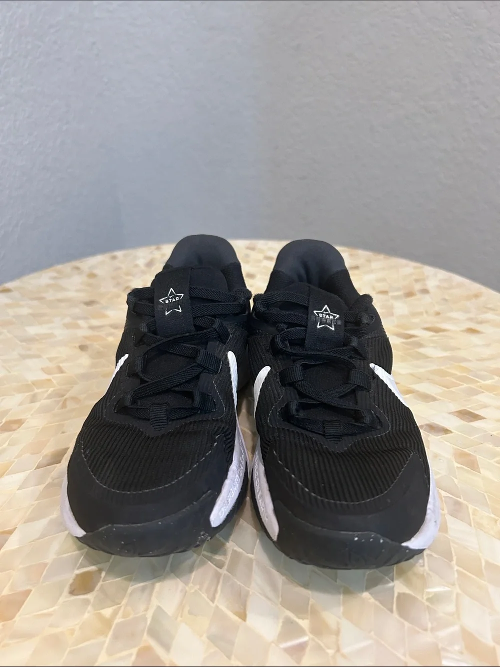 Nike Kids Black and White Athletic Sneakers
